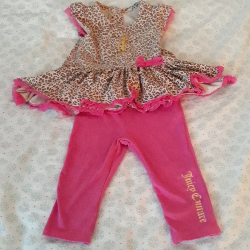 Girls Juicy Couture Shirt & Leggins two piece set